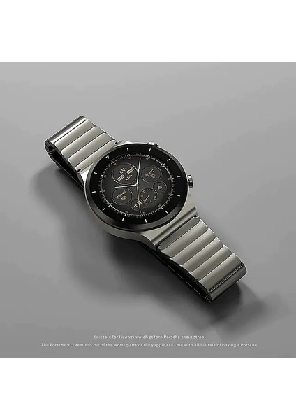 Huawei Watch Gt2 Pro Uyumlu 46MM Porshe Design Metal Paslanmaz Çelik Kordon Silver fiyatları
