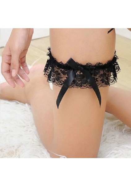Asist Secret Magic 3 Lü ASM0245 Bayan Siyah Dantel Kol Bacak Vücut Akesuar Seti