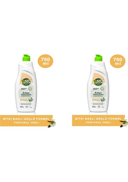 Just Green Organic 2'li Elde Bulaşık Deterjanı 2 x 750 ml