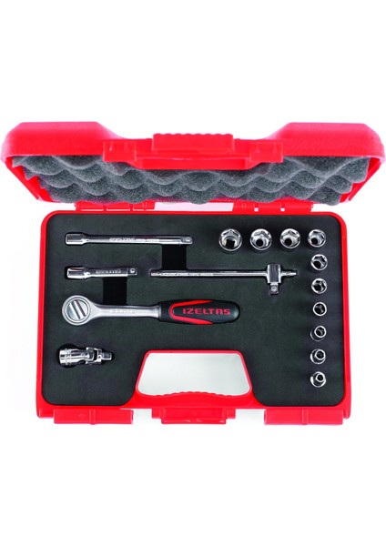 1/4'' Altı Köşe Lokma Anahtar Takımı 15 Parça