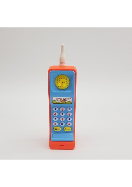 Sesli Işıklı Eğitici Oyuncak Telefon - Turuncu Mavi