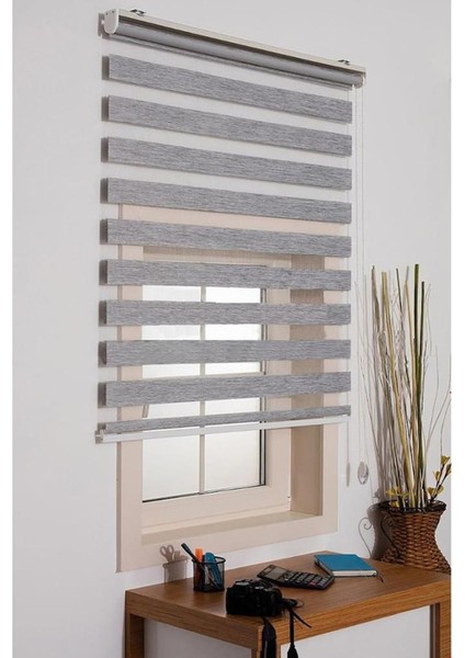 Zebra Stor Perde Bambu Gri 130x200 Cm
