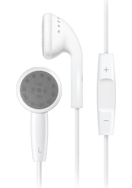 EP21-HD 3.5mm Jack Kulak Içi Kablolu Kontrol Kulaklık, Destek Çağrıları, Kablo Uzunluğu: 1.2m (Beyaz) (Yurt Dışından)