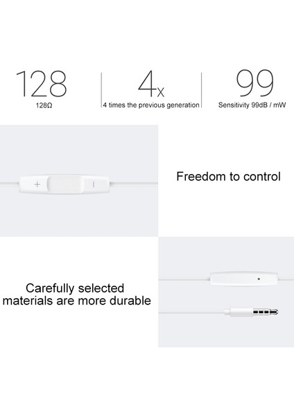 EP21-HD 3.5mm Jack Kulak Içi Kablolu Kontrol Kulaklık, Destek Çağrıları, Kablo Uzunluğu: 1.2m (Beyaz) (Yurt Dışından) modelleri