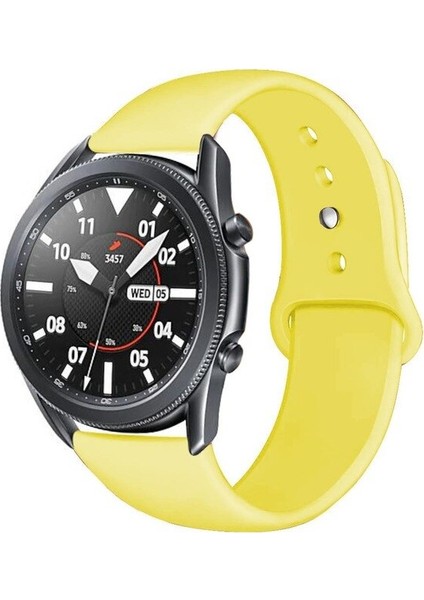 ​​samsung Galaxy Watch Gear S3 Kordon Silikon Spor Kordon Sarı