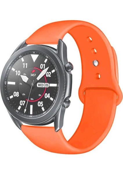 Samsung Galaxy Watch Gear S2 Kordon Silikon Spor Kordon Turuncu