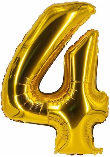 100 cm Rakam Balon 0123456789 Yaş Gold