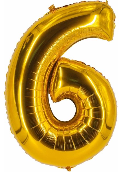 100 cm Rakam Balon 0123456789 Yaş Gold