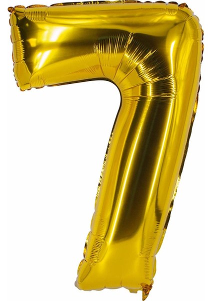 100 cm Rakam Balon 0123456789 Yaş Gold