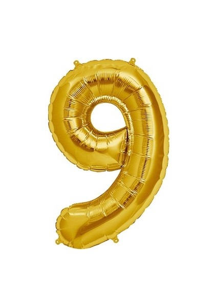 100 cm Rakam Balon 0123456789 Yaş Gold