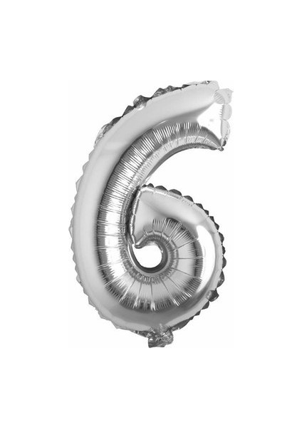 100 cm Rakam Gümüş Folyo Balon 0123456789