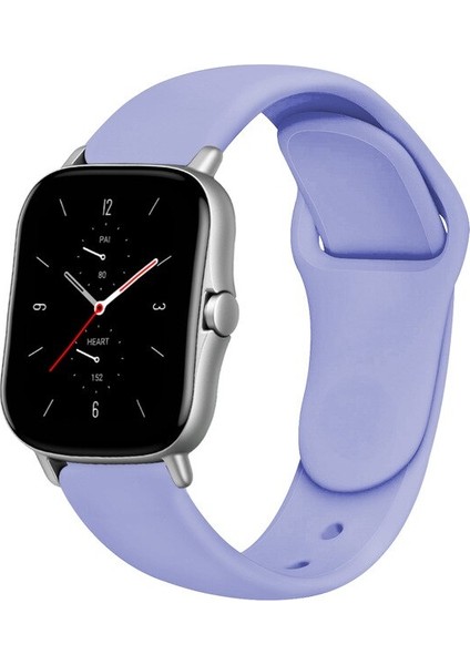 Amazfit Pace 1 / 2 Kordon Silikon Spor Kordon Lila