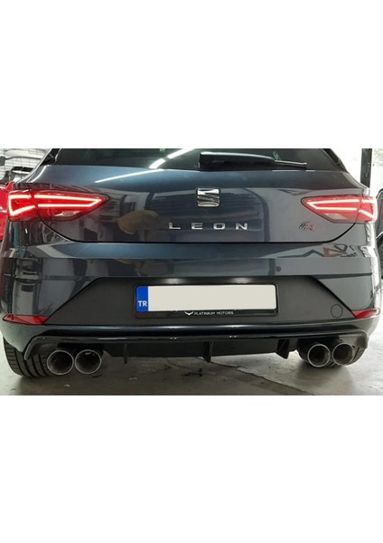 Seat Leon Mk3.5 Custom Difüzör P Black 2017+ Sağ Sol Çiftli Çıkış Plastik modelleri