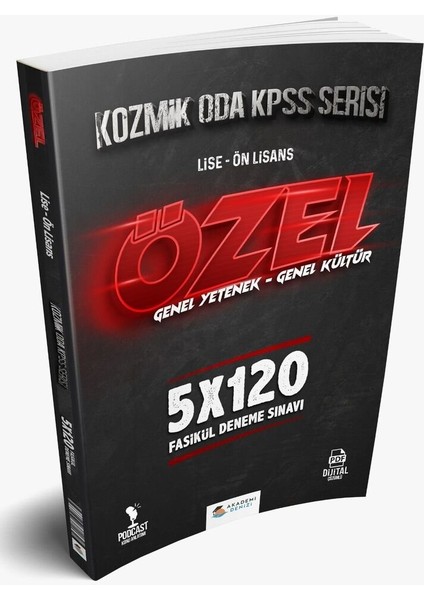 Akademi Denizi Yayınları Akademi Denizi KPSS Genel Yetenek Genel Kültür Kozmik Oda Lise Önlisans 5 x 120 Deneme