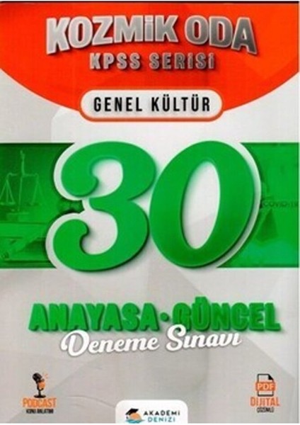 Akademi Denizi KPSS Kozmik Oda Anayasa Güncel 30 Deneme