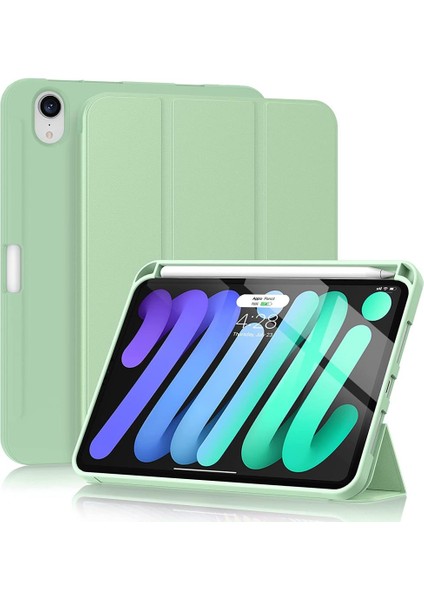 Apple iPad Mini 7 Mini 6 Kılıf Kalem Bölmeli Smart Case 2021-2024