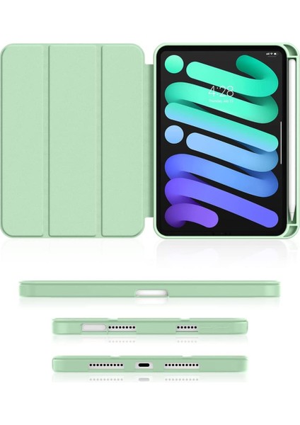 Apple iPad Mini 7 Mini 6 Kılıf Kalem Bölmeli Smart Case 2021-2024