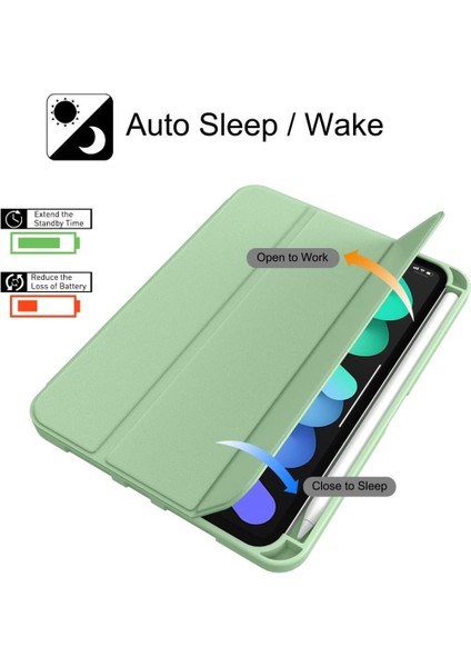 Apple iPad Mini 7 Mini 6 Kılıf Kalem Bölmeli Smart Case 2021-2024