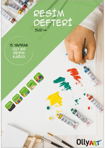 Spiralli Resim Defteri 120 Gram 35 x 50 cm 15 Yaprak
