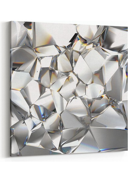 10086K Abstract Görsel Kare Kanvas Tablo