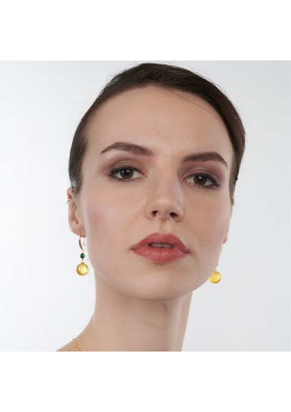 Swarovski Taşlı Gümüş Kehribar Küpe modelleri