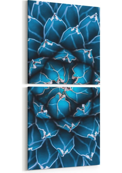 10061K2D Abstract Görsel Kare 2'li Dikey Kanvas Tablo