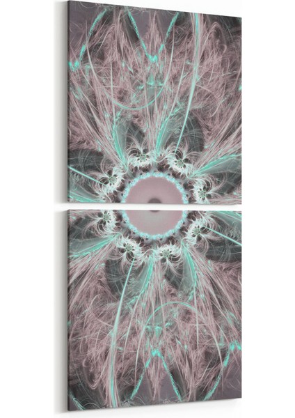 10408K2D Abstract Görsel Kare 2'li Dikey Kanvas Tablo