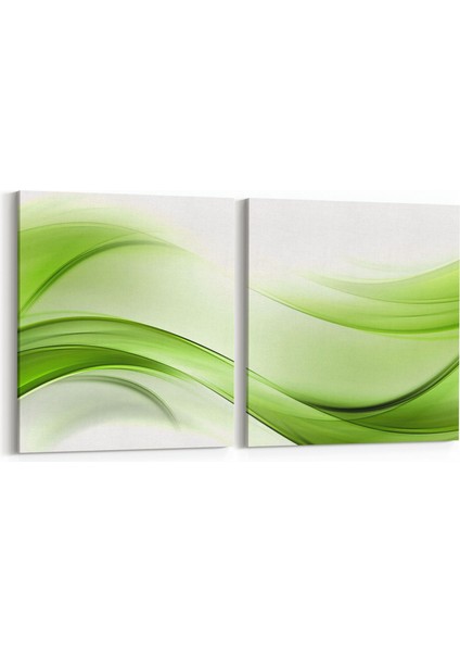 10156K2Y Abstract Görsel Kare 2'li Yatay Kanvas Tablo