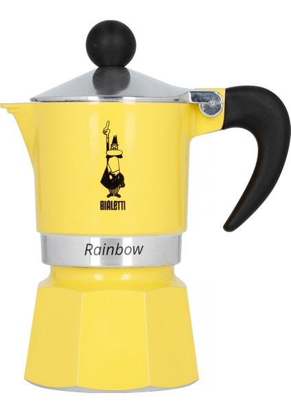 Rainbow Sarı Mokapot 3 Cup ( Rainbow 3 Cup Yellow Moka Pot)