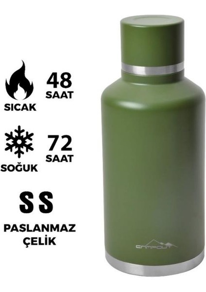 Ng 165Y Yeşil Campout Çift Katmanlı Termos 2000 ml