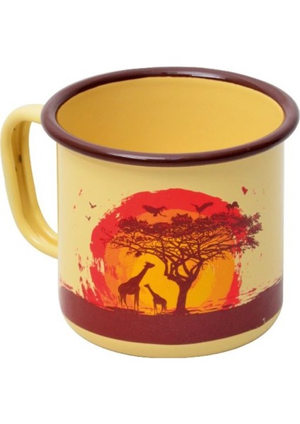 Ng C012 Campout Emaye Kupa Bardak Krem