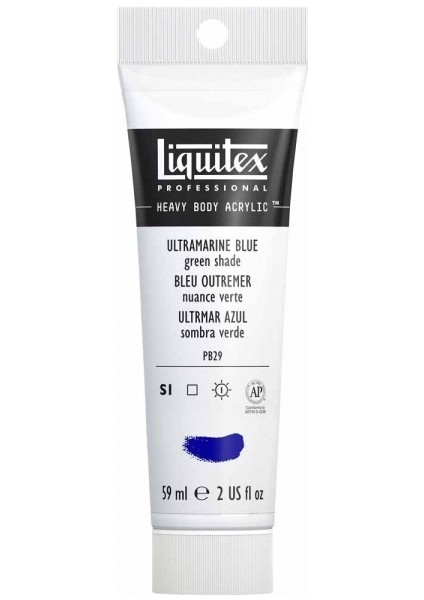 Professional Heavy Body Akrilik Boya 59 ml Ultramarine Blue Green Shade 380 S1