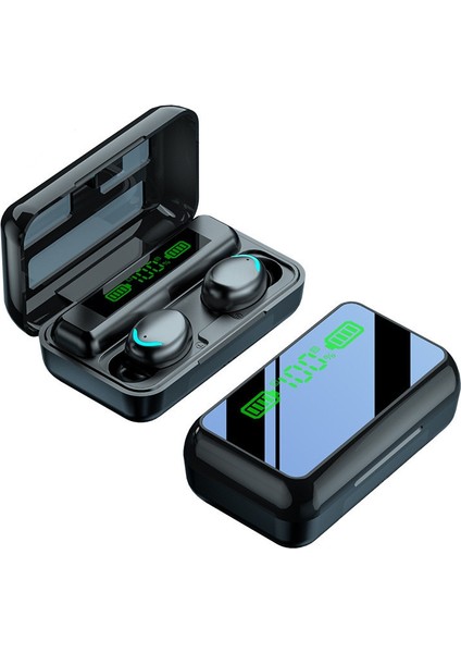 R11 LED Işık - Dijital Ekran Bluetooth Kulaklık Siyah (Yurt Dışından)