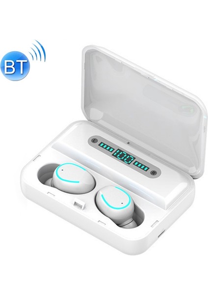 F9 - 5u Dijital Ekran Gürültü Azaltma Bluetooth Kulaklık Beyaz (Yurt Dışından) indirimleri