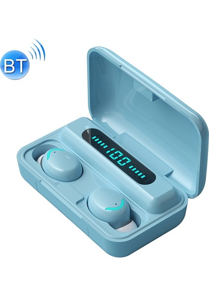 F9 - 5c 4 Bar Işık - Dijital Ekran Macaron Bluetooth Kulaklık Bebek Mavi (Yurt Dışından) indirimleri