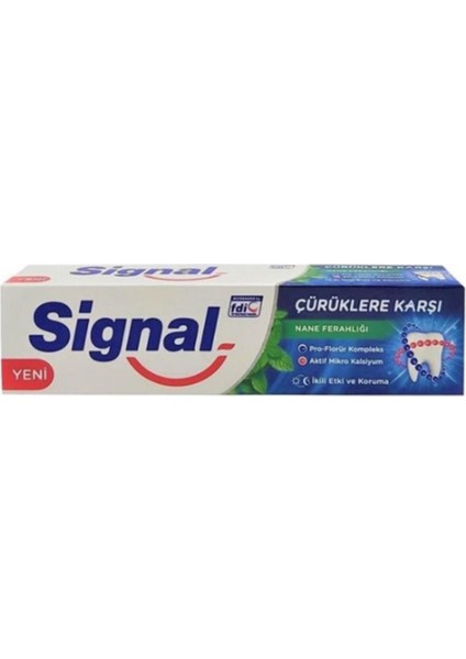 Diş Macunu Çürüklere Karşı Nane Ferahlığı 100 Ml 2 Adet