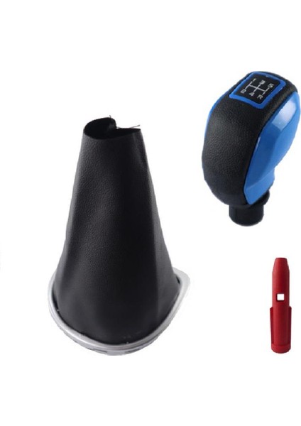 Clio 3 Krom Çerçeve Vites Körüğü ve Mavi Spor Vites Topuzu