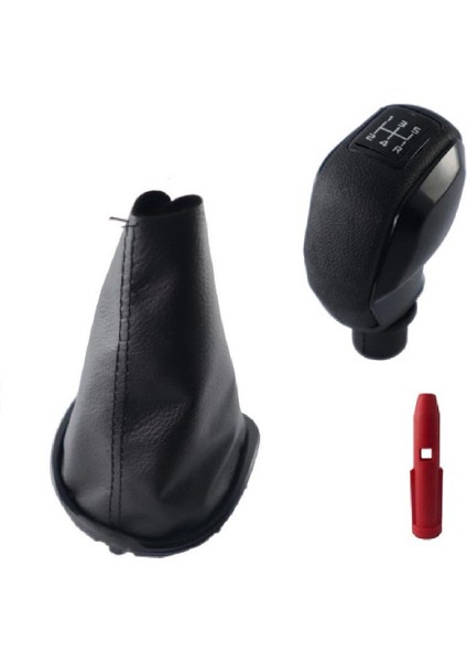 Clio 3 Çerçeveli Vites Körüğü ve Siyah Kapaklı Spor Vites Topuzu