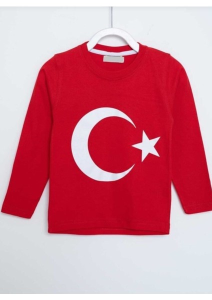 Unı Çocuk Ay Yıldız Uzun Kol T-Shirt