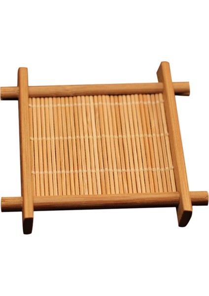 6'lı Isıya Dayanıklı Bambu Fincan Altlığı 13X13 cm - Kahverengi (Yurt Dışından)