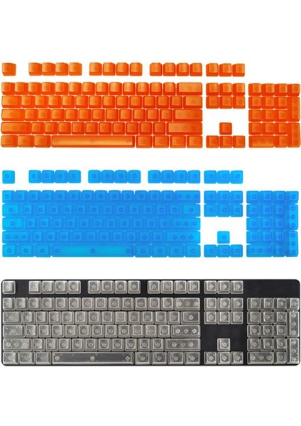 Dıy Şeffaf Keycaps Temizle Rgb Kiraz Mx / Clone Için Set Set Mavi Şeffaf Anahtarları