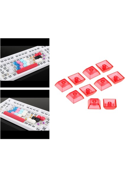 10 Parça 1u Şeffaf Keycaps Dıy Kiraz Mx Anahtarları Için Dıy Anahtar Kapaklar Set