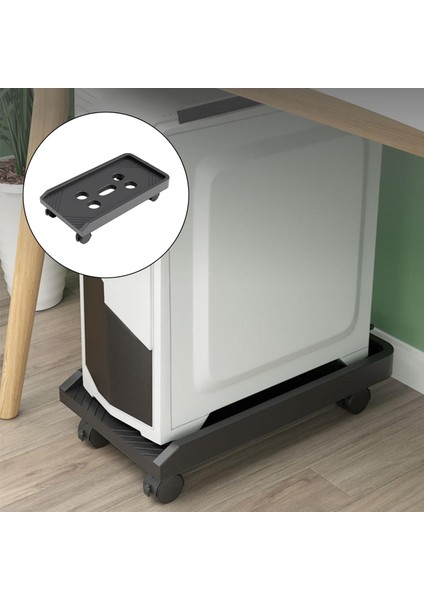 Pc Kılıfı Cpu Haddeleme Tutucu Standı W / Haddeleme Tekerlek Mobil Sepeti Altında Resepsiyon Universalwheel Siyah modelleri