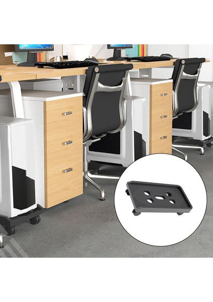 Pc Kılıfı Cpu Haddeleme Tutucu Standı W / Haddeleme Tekerlek Mobil Sepeti Altında Resepsiyon Universalwheel Siyah indirimleri