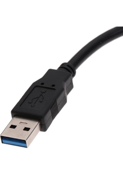USB 3.0 VGA Harici Video Kartı Çok Monitör Adaptörü Kablosu Dizüstü Bilgisayar # 1 Siyah