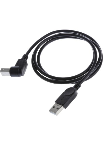 4 Adet Usb2.0 Erkek B Tipi 90 Derece Farklı Açı Uzatma Adaptör Kablosu