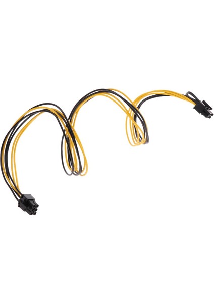Pcı-E 6-Pin Ila 8-Pin Y Splitter Kollu Uzatma Güç Kablosu Modding Kablosu 0.7m(Yurt Dışından)