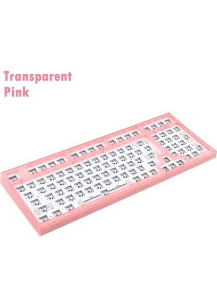 98KEYS Sıcak Swap Mekanik Klavye Kiti Rgb Işık Sıcak Kapasiteli Klavye Kiti Şeffaf Pembe(Yurt Dışından) modelleri