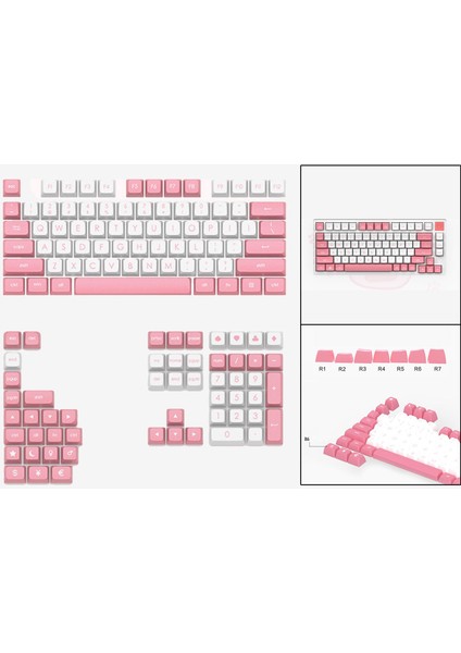 Pbt Keycaps Jsa Yüksekliği Mekanik Oyun Klavyesi Için Kiraz Mx Kailh Kitty Için(Yurt Dışından)