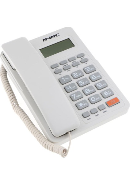 Sabit Telefon Kablolu Ev Ofis Masası Telefon LCD Ekran Redial White fiyatları